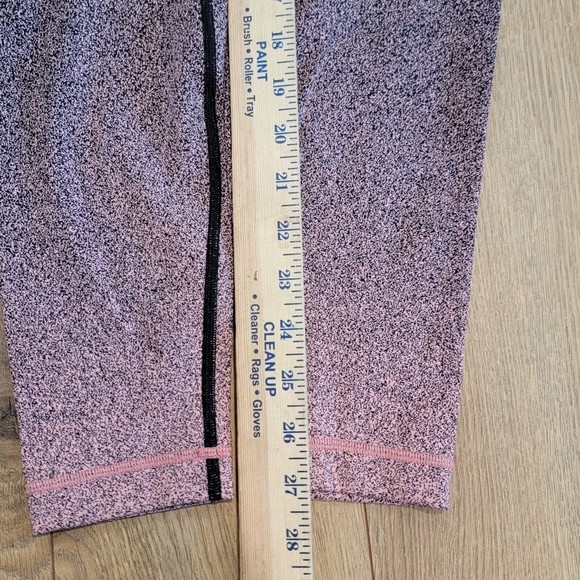 Lululemon Wunder Under Hi-Rise Tight Ombre Black Yum Yum Pink Speckle Size 10 - Picture 7 of 9